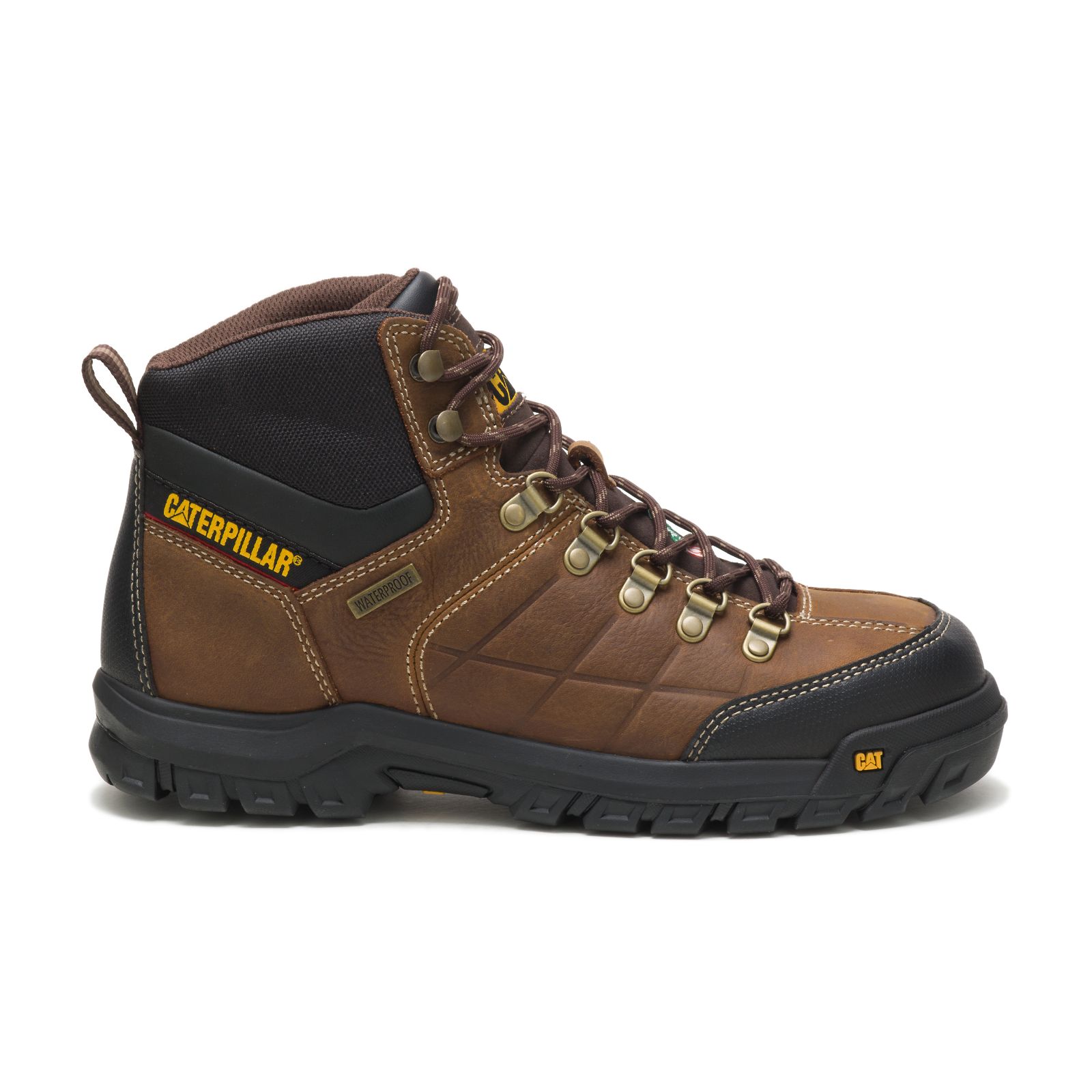 Men's Caterpillar Threshold Waterproof Steel Toe Csa Work Boots Brown Ireland ORXZ95068